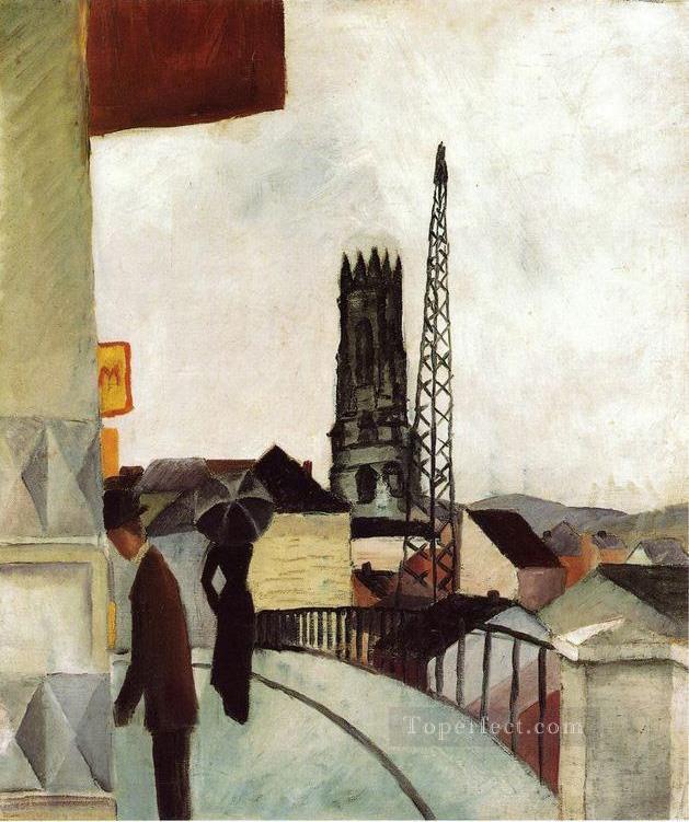 Cathedral at Freiburg Swit August Macke Oil Paintings